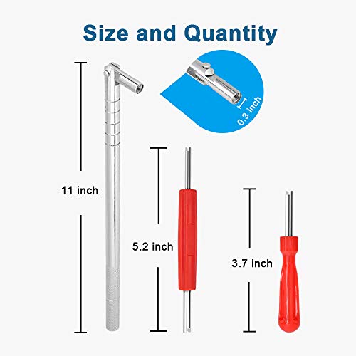 Riseuvo Valve Stem Puller Installer Tool - 10Pcs Tr412, 6Pcs Tr413, 6Pcs Tr414 Tire Snap In Short Rubber Valve Stem, 4 Way Valve Core Remover, Single Head Tire Valve Core Remover Installer Tool #TOP2