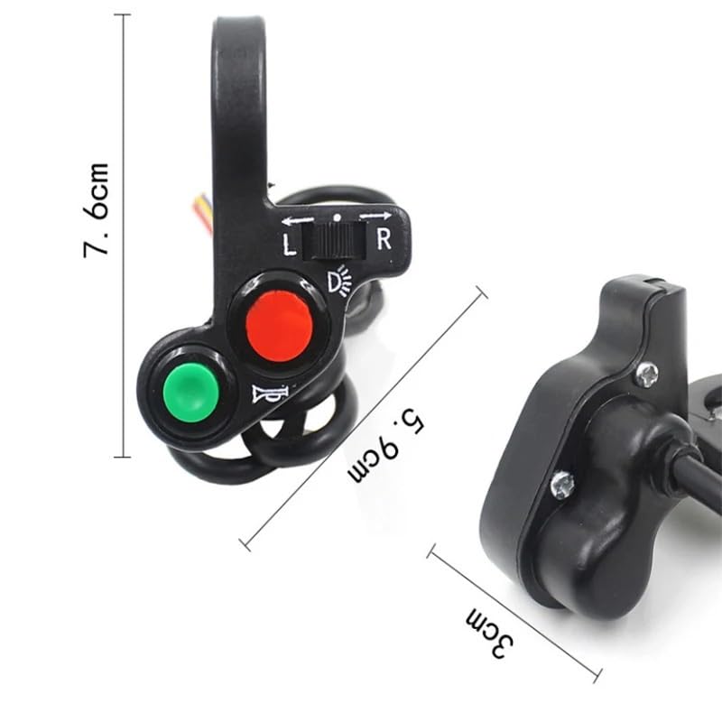 Interruptor de motocicleta para luces y bocina con conmutador resistente de intermitentes 5
