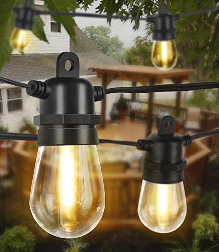 DGE Outdoor LED String Lights 48FT Patio Shatterproof & Waterproof