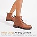 Vepose Women's Brown Ankle Boots Lace up, Flat Fashion Combat Booties Low Heel, 910 - Yellow Brown, Size 8 US (CJY910 Brown 08)
