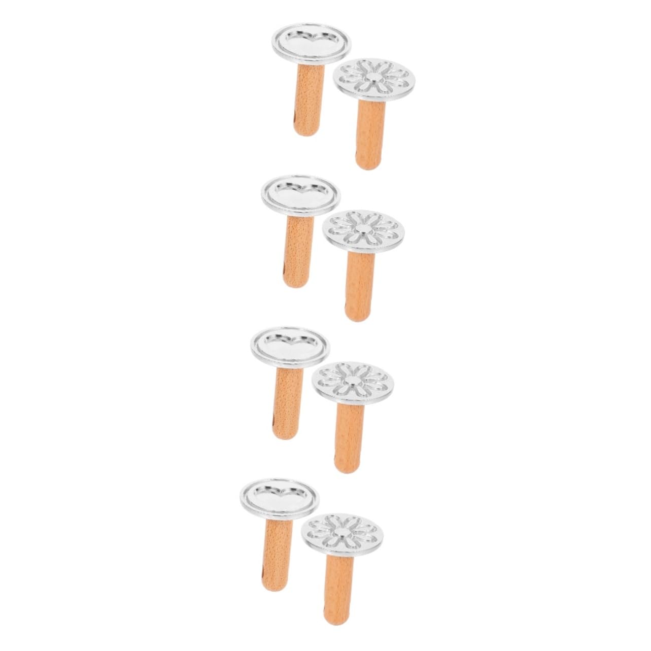 MAGICLULU Lot De 4 Moules À Biscuits Réutilisables À Motif Cœur Et Fleur 2 Pièces X 4
