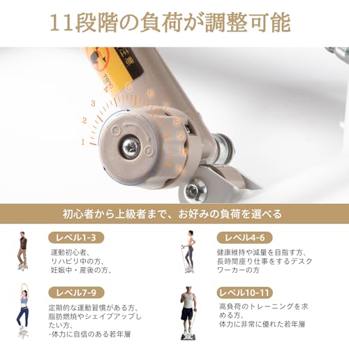 【11段階負荷調整】 ステッパー 静音 コンパクト V字 足踏み ツイスト 健康器具 筋トレ 有酸素運動 耐荷重150kg ひねり 足腰 室内運動 ダイエット シェイプアップ 脂肪燃焼 宅トレ 運動不足解消 油圧 ステップ台 トレーニング 初心者からプロ ながら運動 高齢者 国内検品
