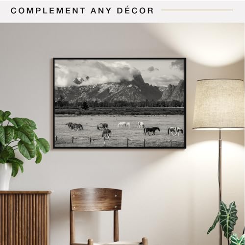 Image of MCS Everline Poster Frame, 24x36, Black | Everline Collection Poster Frame For Photos & Art Prints, Hangs Vertical Or Horizontal, 24x36 Inch, Black Finish, 1-Pack