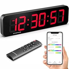 15 . 2 " Large Digital Wall Clock with Seconds, App & Remote Control, Customizable RGB Colors 15 . 2 " Large Digital Wall Clock with Seconds, App & Remote Control, Customizable RGB Colors item