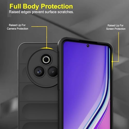 Image of Zapcase Back Case Cover for Realme P3 Pro 5G | Compatible for Realme P3 Pro 5G Back Cover | Liquid Silicon Magic Case with Camera Protection | Black