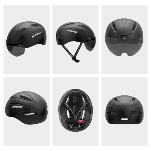 Fahrradhelm Herren Damen mit Abnehmbarem Magnetischem Visier, Ultraleichter Verstellbarer Bike Helm,...