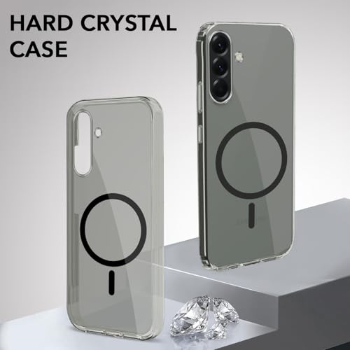 Image of Jkobi Lifetime Anti-Yellow MagSafe Compatible Clear Back Cover Case for Samsung Galaxy A56 (Sleek Hard Crystal | Shockproof and Camera Protection)