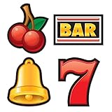 Beistle 54218 Slot Machine Cutouts, 16-Inch
