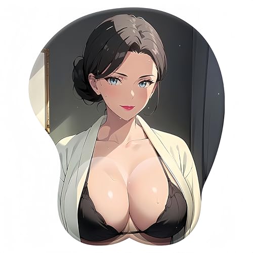 My Youth Romantic Comedy is Wrong as I Expected Alfombrilla de ratón,Alfombrilla de ratón para Juegos con Pecho Grande y Chica de Anime 3D con Soporte de Gel para muñeca. (A01)