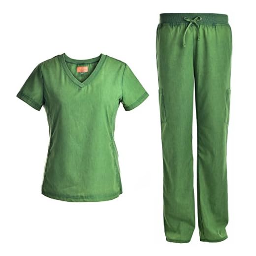Rib Neck Women Panel Set - Women Slim Workwear Uniforms Top and Pants JS1606 Mossgeen XL