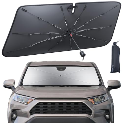 Car Windshield Sunshade Umbrella for RAV4 - Lamicall 2026 Foldable Car Windshield Sun Shade Cover, 5 Layers UV Block Coating, Front Window Heat Insulation Protection, for RAV 4 (2019-2025) Windshield
