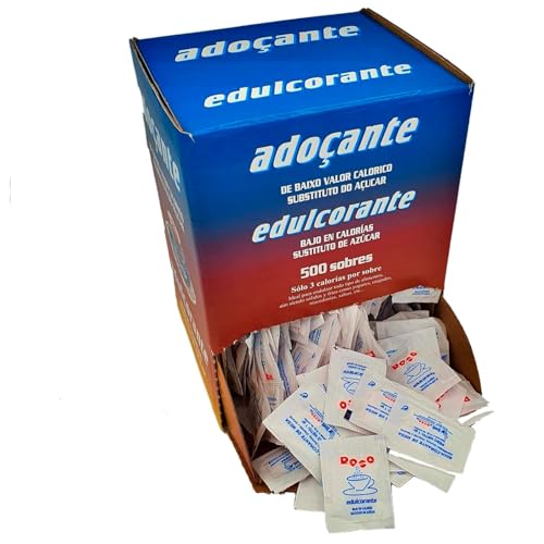 Deliex delicias de Extremadura - Edulcorante Sacarina, 500 Sobres Individuales de 1 Gr, Apto para Diabéticos y Veganos, Sin Gluten, Granulado (1, Normal)