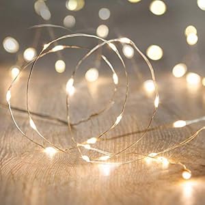 String Lights,Waterproof LED String Lights,10Ft/30 LEDs Fairy String lights Starry ,Battery Operated String Lights for…