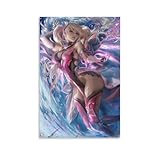 AAHARYA Japanese Anime Poster Overwatch Angel Art Poster Decor Wall Art Canvas Art Poster And Wall Art Picture Print Modern Family Bedroom Decor Posters 08x12inch(20x30cm)