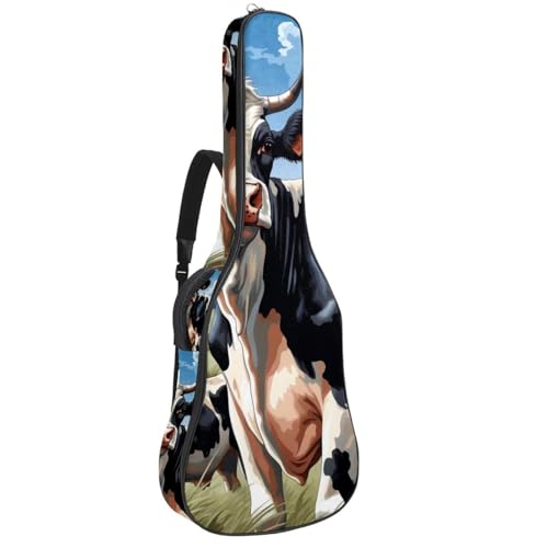 Housse de guitare acoustique imperméable 42 pouces rembourrée multicolore