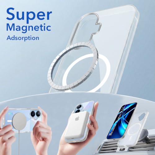 Image of Jkobi Lifetime Anti-Yellow MagSafe Compatible Clear Back Cover Case for Realme Narzo N55 (Sleek Hard Crystal | Shockproof and Camera Protection)
