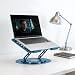 Uwenkjie Laptophalter, 360 Grad verstellbarer Computerständer, ergonomisch geformter faltbarer Computerständer, höhenverstellbar, kompatibel mit allen 10-17 Zoll Laptops, Kohlenstoffstahl Blau