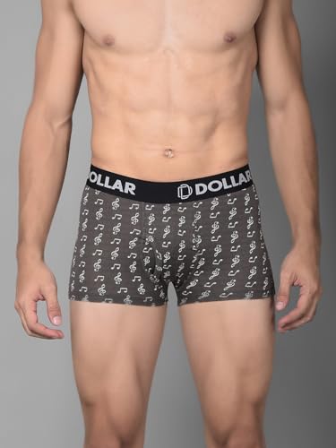 Image of Dollar Bigboss Men's Assorted Pack of 3 Cotton Trunk (Colour & Print May Vary)