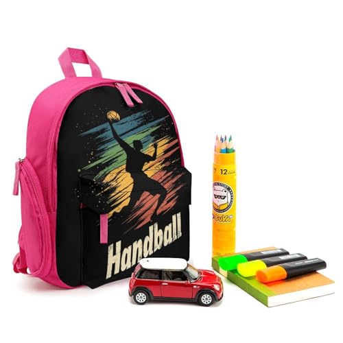 Vintage Handball Cute Backpack Small Daily Daypack Travel Shoulder Bag with Adjustable Strap Graphic Print3