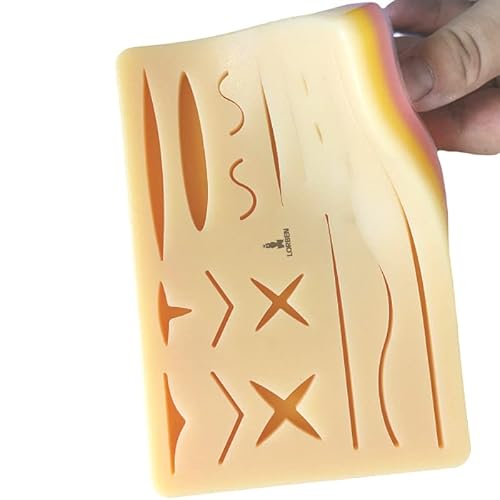 Pele Artificial Silicone Lorben para Treinamento Simulação de Sutura com 3 Camadas GT6107