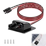 Dachdurchführung Solar Wohnmobil ABS Wasserdicht: Wasserdichte Kabelbox mit 10Ft 10AWG PV-Solarkabel für Wohnmobil Boot Caravan Camping zum sicheren Verlegen von Solarmodulen für Reisende