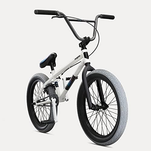 Mongoose Legion L40 Freestyle BMX Bike for Beginner-Level to Advanced Riders, Steel Frame, 20-Inch Wheels, White