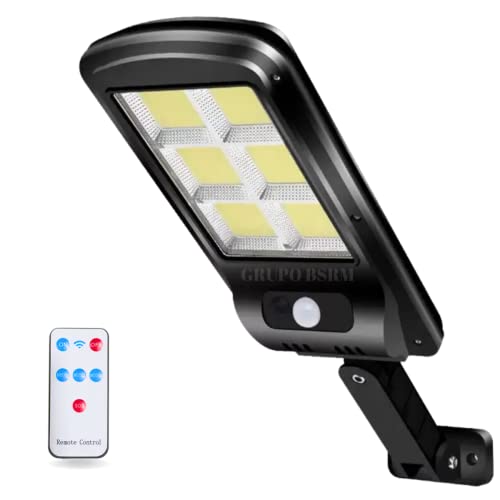 Luminaria Solar Poste Lâmpada Led Refletor Arandela De Parede Área Externa Jardim Sensor de Presença