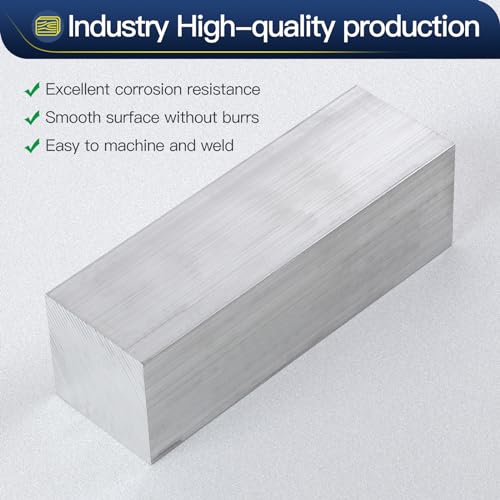 Image of 2 inch (50mm) X 2 inch(50mm) Square Aluminum Flat BAR 6 inch(152mm) +0 / -0.5 inch Long, 6061 General Purpose Plate,Square Aluminum BAR,T6511 Solid New Mill Stock Precision Machining (2)