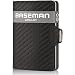 Produktbild BASEMAN® Slim Wallet mit Münzfach, Kreditkartenetui aus Aluminium & Echtleder, Kartenetui für 10 Kreditkarten, Geldbörse Herren klein, Portemonnaie, Mini Geldbeutel Leder