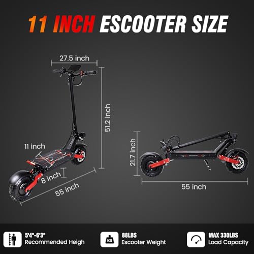 Electric Scooter Fast with Seat for Adults, 52 mph and 50 Miles Range - Image 7