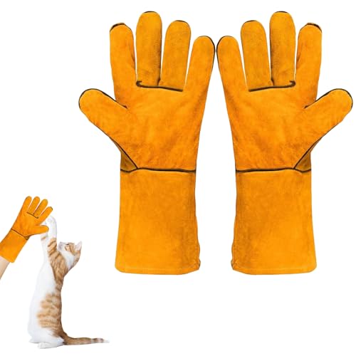 AONAYO 1 Paar Bissfeste Handschuhe,Dornenfeste Handschuhe,Bissfeste Handschuhe Katze,Anti Kratzer Trainingshandschuhe,Anti-Biss Arbeitshandschuhe,Gartenhandschuhe,Schützen Sie Ihre Hände Vor Bissen