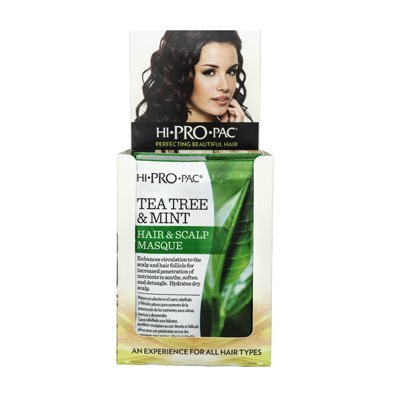 Hi-Pro-Pac Tea Tree & Mint Scalp Masque Treatment Packettes 12-Count 1.75 oz. (Pack of 2)