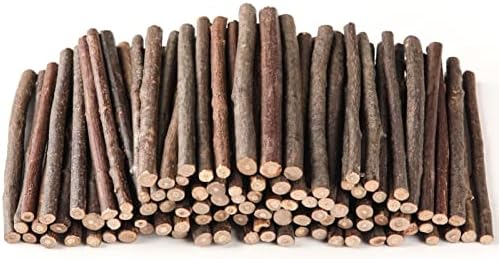 YPZAKKA Wooden Sticks Craft Twigs for Crafting Log DIY 0.5-0.8CM Length 10cm/50pcs Rustic Home Christmas Decoration Supplies Photo Props School Projects Card Making, Black