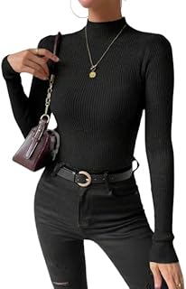 TIVANTE Solid Turtle Neck Ribbed Knitted Slim Fitted, Soft, Stretchable, Casual Street Full Sleeves Stylish Regular Length...