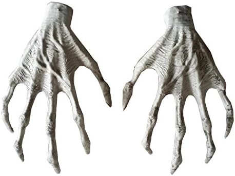G GIFTOWER Plastic Skeleton Witch Hands Statue, White, Halloween Decoration