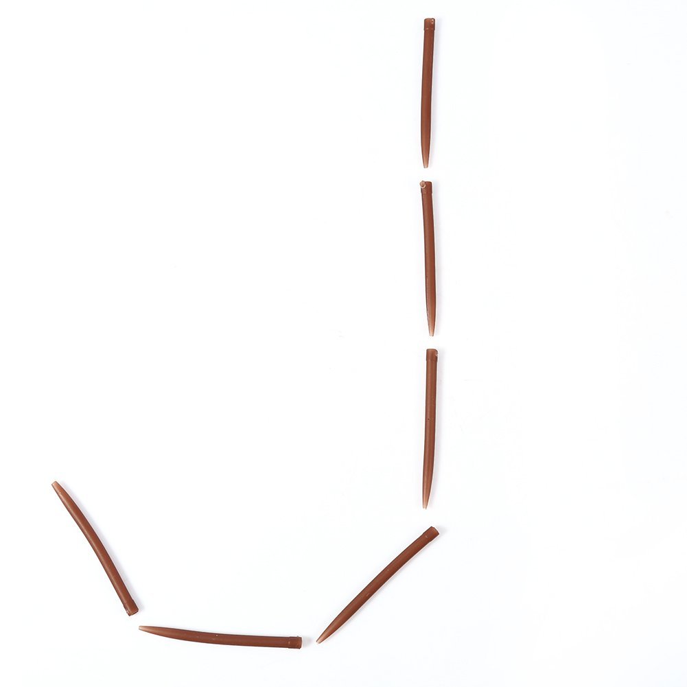 Alomejor 30 sztuk/torba 51 mm nieplączące się rękawy Safety Lead Clips miękki ogon, gumka Quick Change krętlik do wędkowania i rękawów
