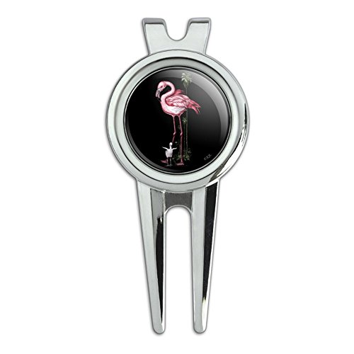 GRAPHICS & MORE Pink Flamingos Palm Tree Golf Divot Repair Tool and Ball Marker