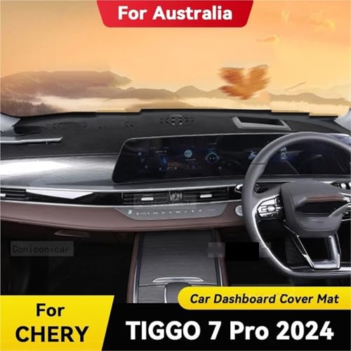 Alfombra de salpicadero para Chery Tiggo 7 Pro 2024 con aislamiento térmico y anti-UV 2