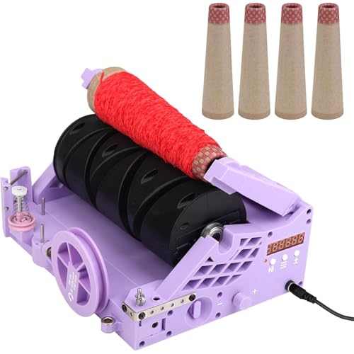STMKB Bobinadora De Hilo Eléctrica, Bobinadora Cónica Automática con Calculadora De Longitud Y Bobinadora Cónica De Pausa Automática para Crochet Y Tejido De Punto.