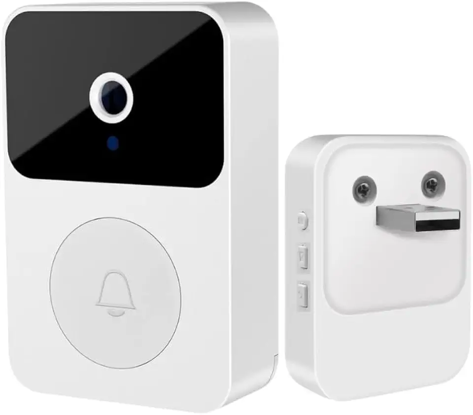 Campainha com Câmera Vídeo Inteligente Sem Fio Wi-Fi HD, Porteiro Elet