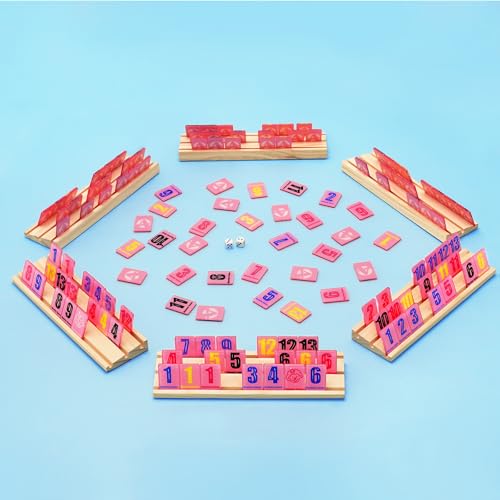 Rummy Cube 6 Player Edition con 160 fichas y tablero miniatura 2