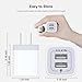 USB Wall Charger, Charger Adapter, AILKIN 2-Pack 2.1A Dual Port Quick Plug Cube for iPhone 15 14 13 12 11 Pro Max 10 SE X XS Plus Samsung Galaxy S23 S22 S21 Power Block Fast Charging Box Brick