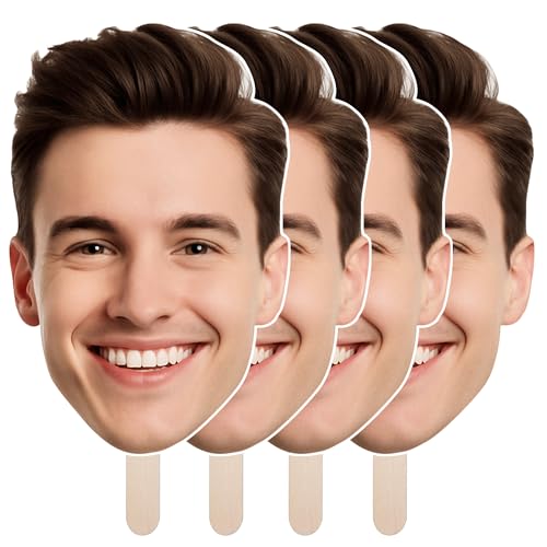 EZISHIPS Big Head Cutout on a Stick 6 to 48 Personalized Face Cutouts for Graduation Party Birthday Custom Photo Booth Decoration Gifts 1PC