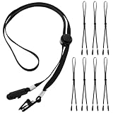 Classicseali 8 Stück Hutband-Clips für Wind,Verstellbare Hutband Clips,Anti Verlust Hutband Clips Schwarz,Hutclips für Outdoor Aktivitäten,Bootfahren Angeln Camping Wandern