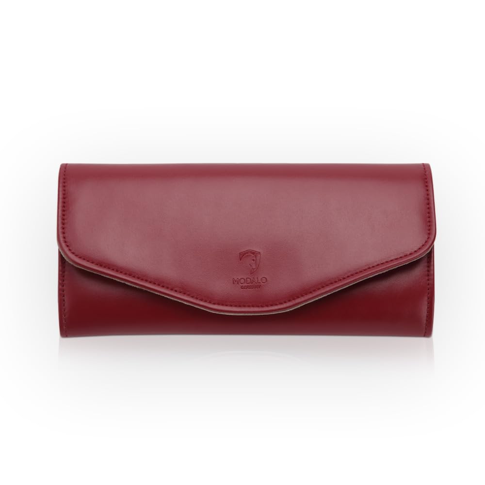MODALO REGINA etui na biżuterię/Travel Jewelry Case – eleganckie etui na biżuterię i zegarki dla kobiet, składana torba na biżuterię z zamkiem błyskawicznym, organizer na pierścionki, kolczyki i