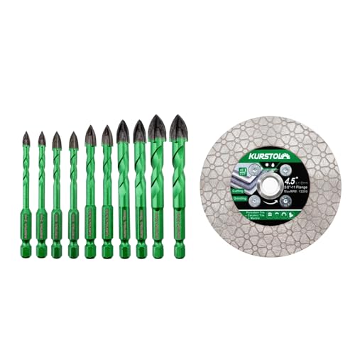 Brocas de diamante para mampostería 10 piezas 3/16"-1/2" miniatura 1