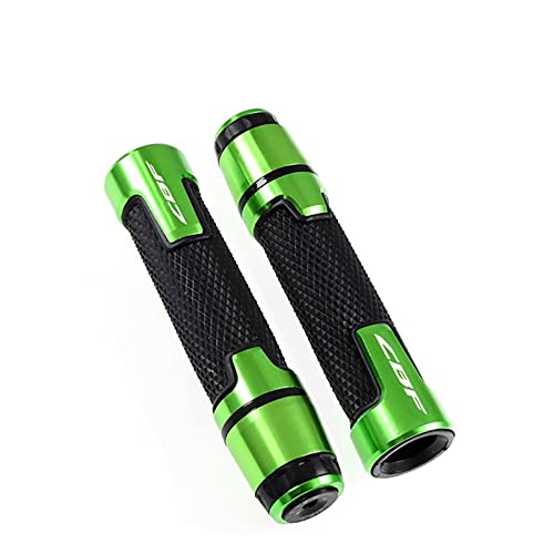 Poignées guidon moto Honda CBF1000 2007 2008 caoutchouc aluminium vert 22mm