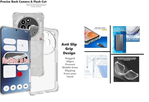 Image of Compatible for [ Nothing Phone (3a) Pro ] Bumper Back Case Cover for [ Nothing Phone (3a) Pro ] - Transparent