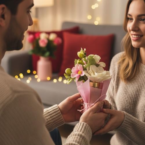 Image of Jasmine Aura Flower Diffuser with Artificial Flower Bouquet | Long Lasting Home Fragrance | Decorative Flowers for Living Room, Bedroom & Office | Premium Gift for Housewarming & Occasions