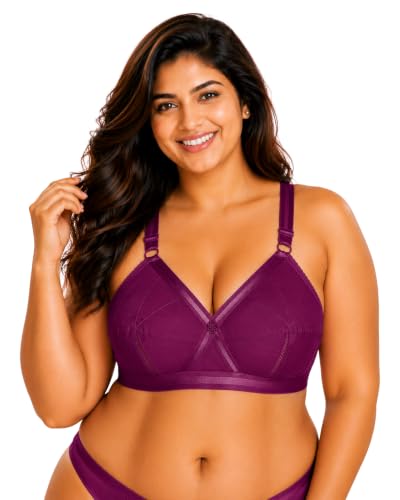 Image of SONA Perfecto Plus Size Cotton Full Coverage Bra for Women Heavy Bust